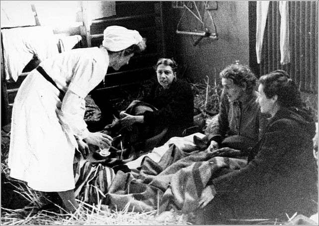 Kreuzlingen, Germany, Some of the 300 women brought from the Ravensbruck camp by the Red Cross